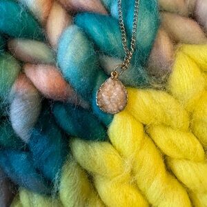 Druzy necklace 18 in chain